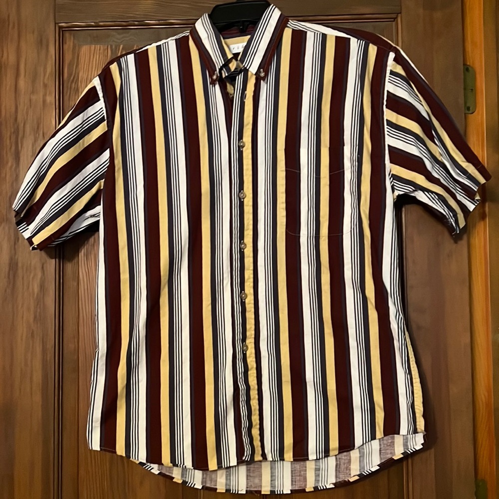 Tribute button down stripe shirt size medium